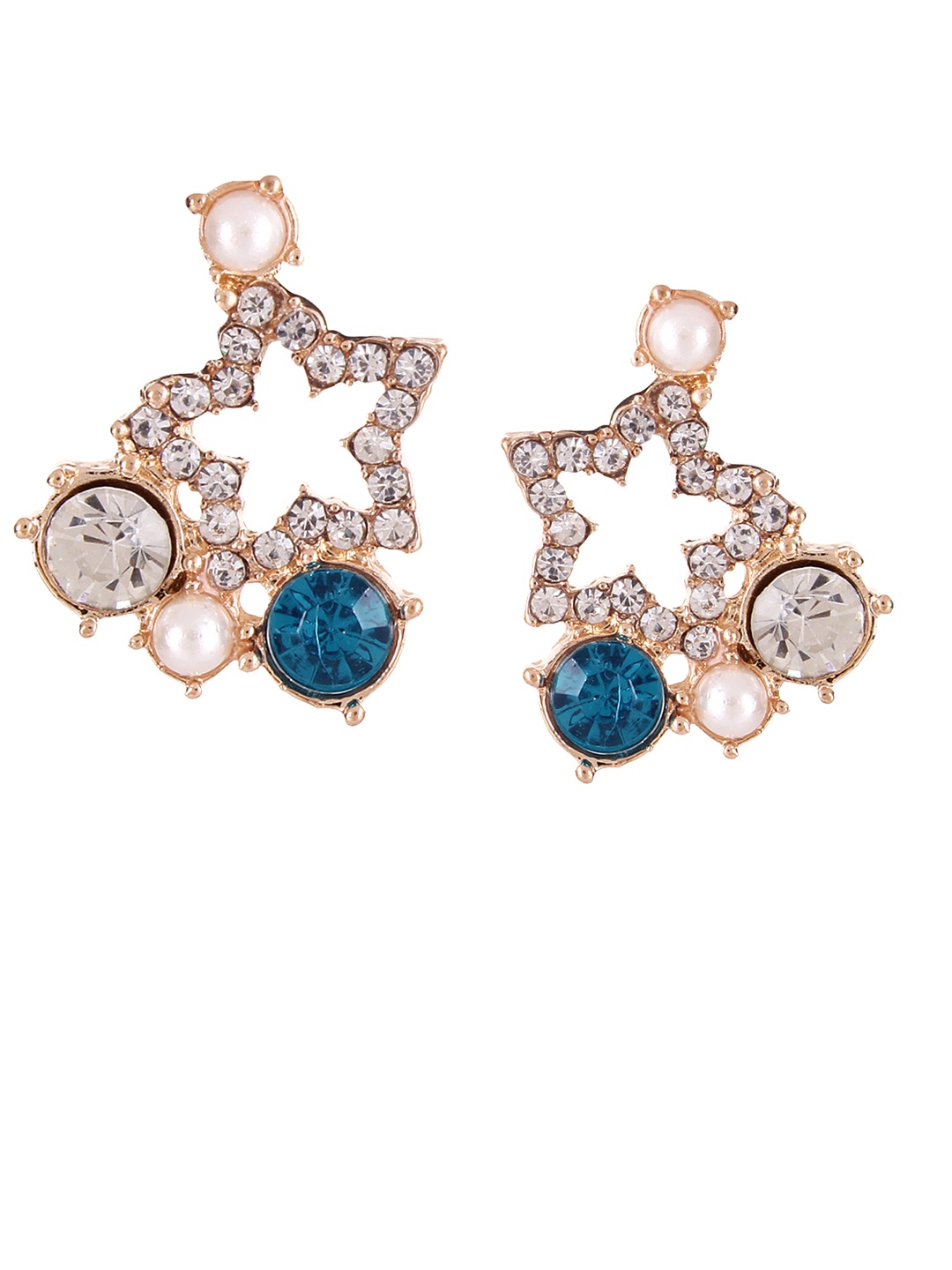 

Shining Diva Fashion Gold-Toned Stud Earrings
