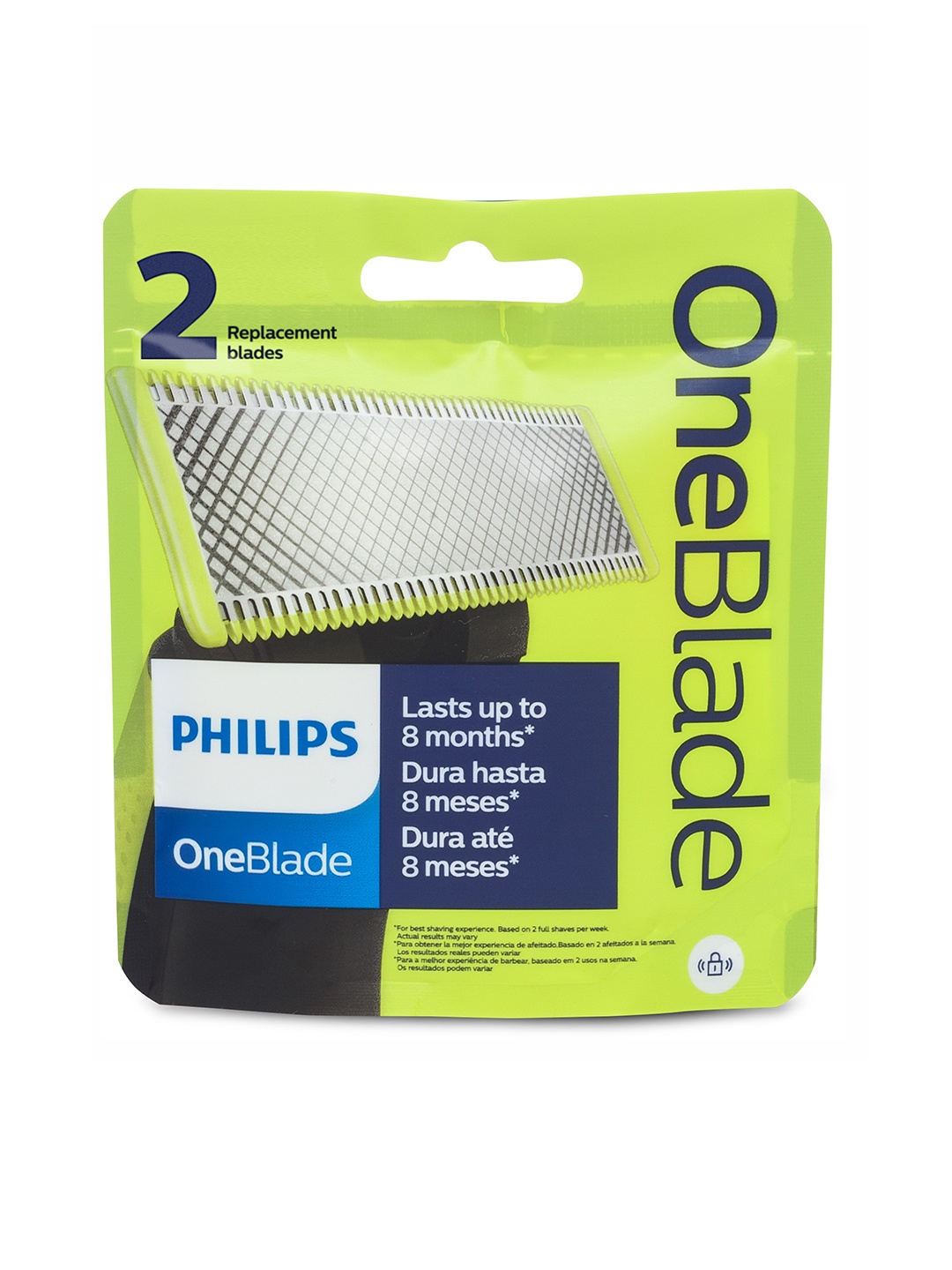 

Philips Men Set of 2 OneBlade Replaceable Blades - QP220/51, Blue