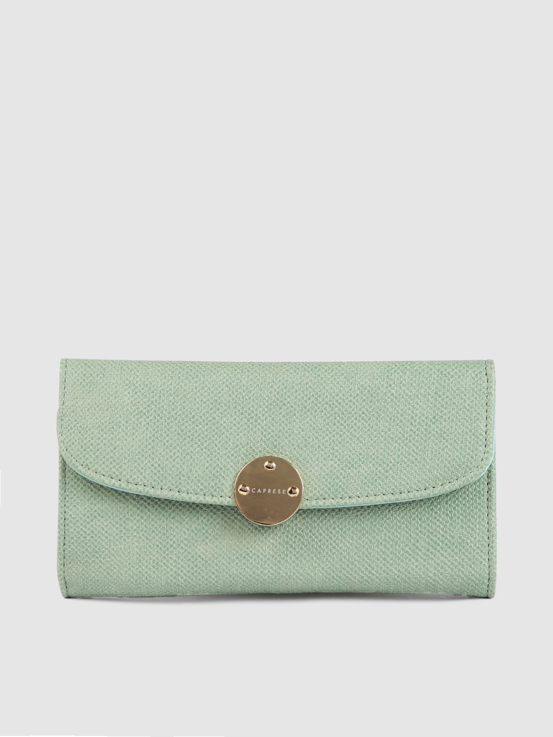 

Caprese Women Green Textured Two Fold Wallet
