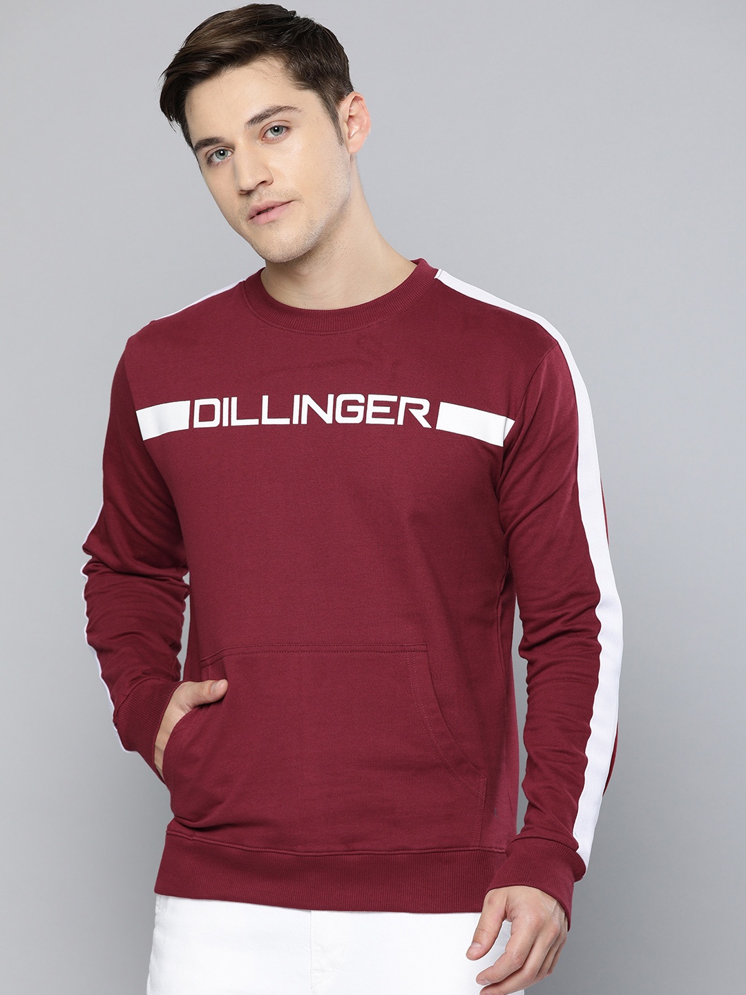 

DILLINGER Men Maroon Printed Sweatshirt