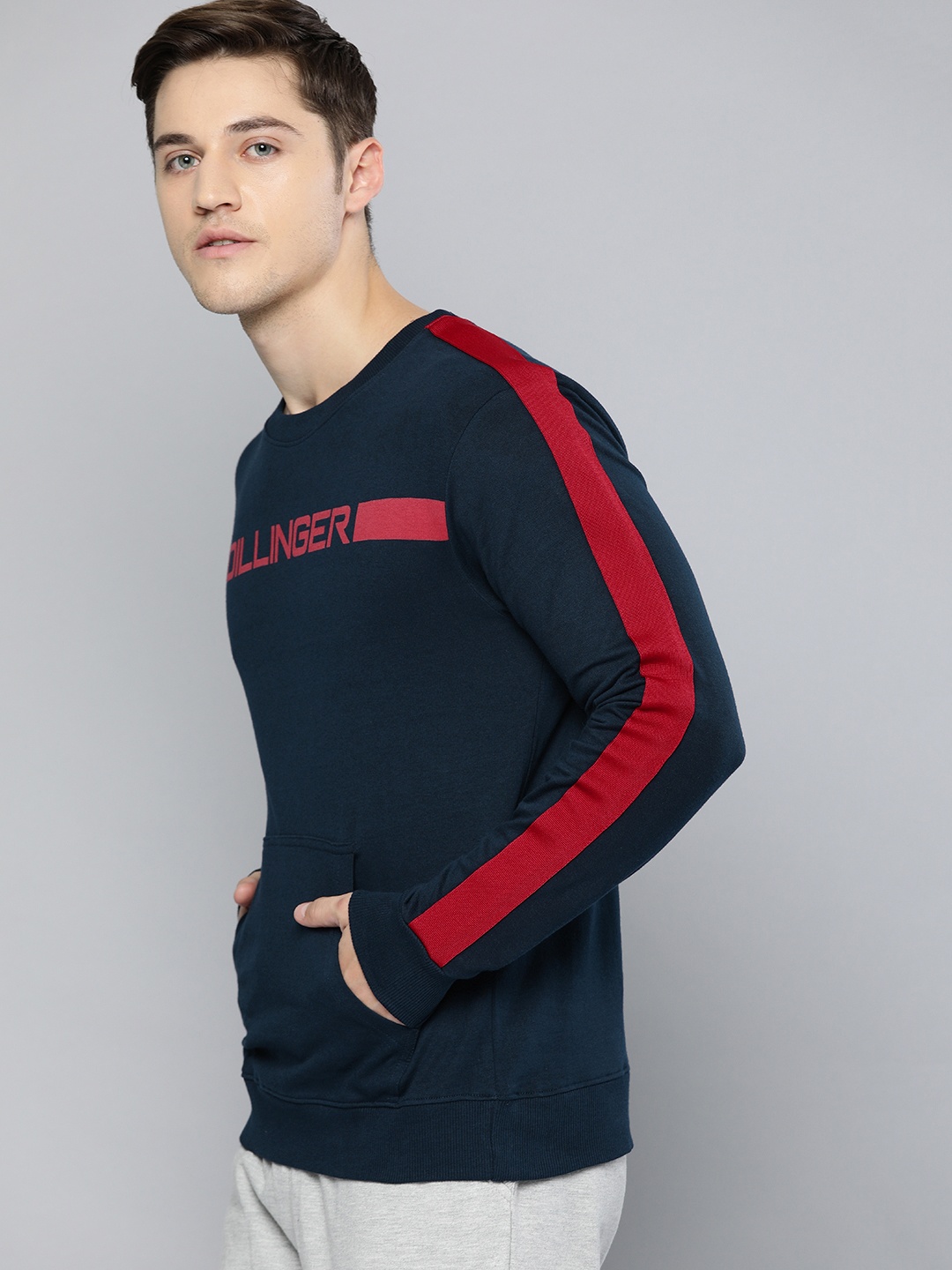 

DILLINGER Men Navy Blue Printed Sweatshirt