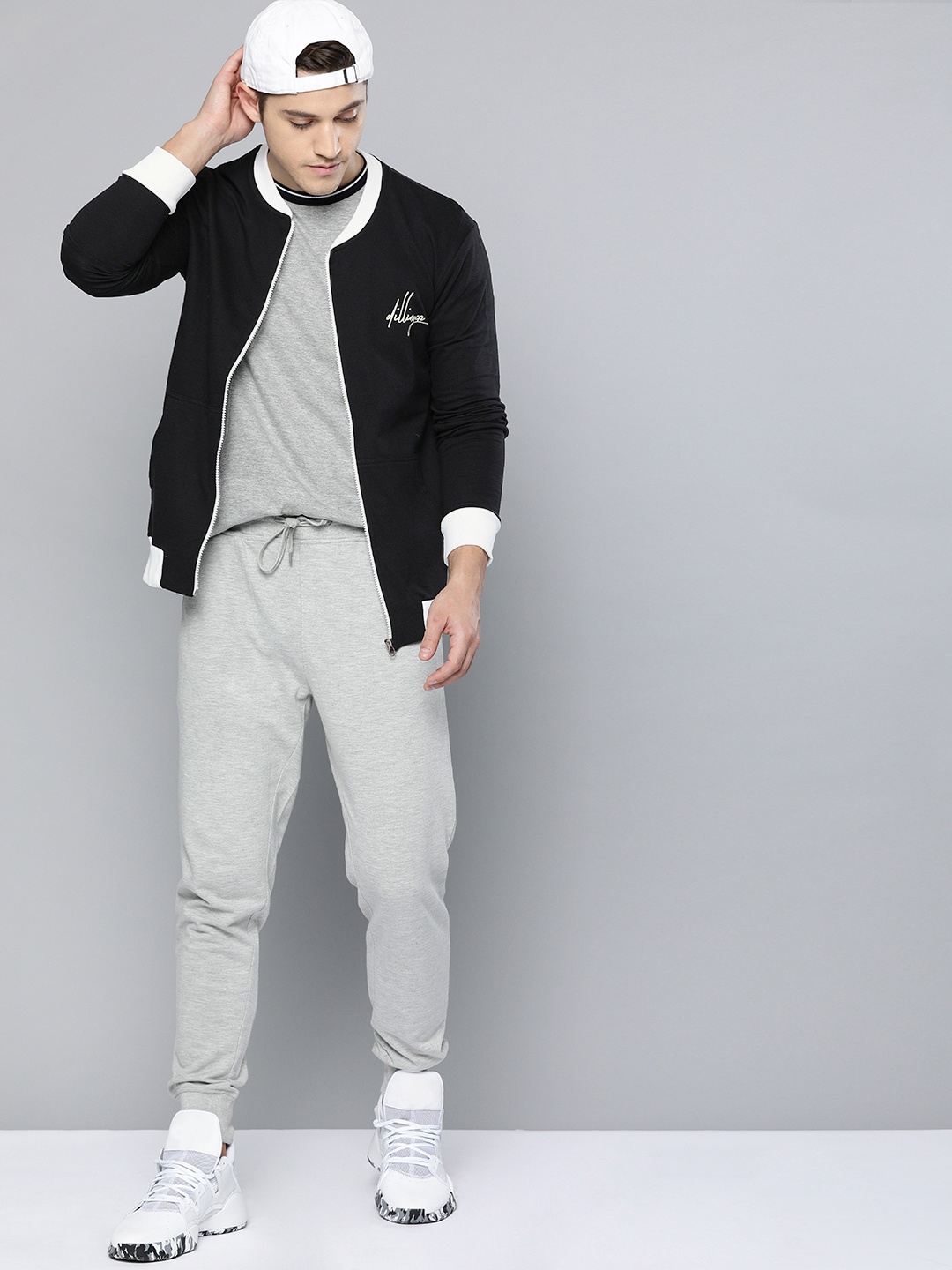 

DILLINGER Men Black Solid Cotton Bomber Jacket