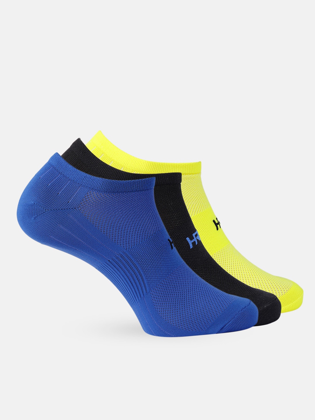 

HRX by Hrithik Roshan Men Ankle length Pack of 3 Rapid Dry Socks, Blue