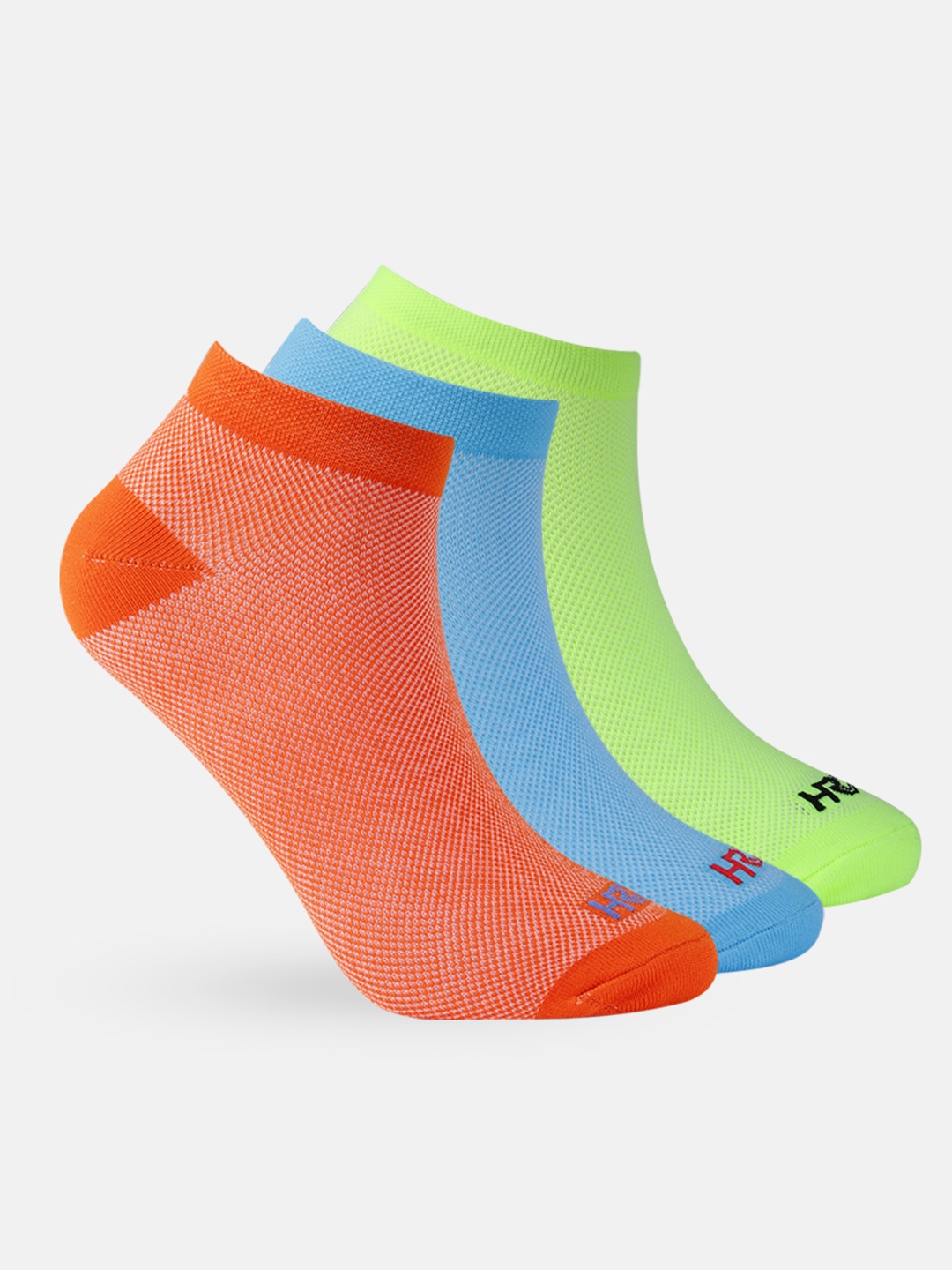 

HRX by Hrithik Roshan Women Ankle length Pack of 3 Ventilated Mesh Socks, Blue