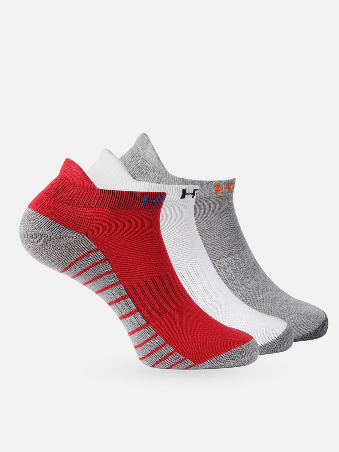 

HRX by Hrithik Roshan Men Ankle length Pack of 3 Socks, Grey