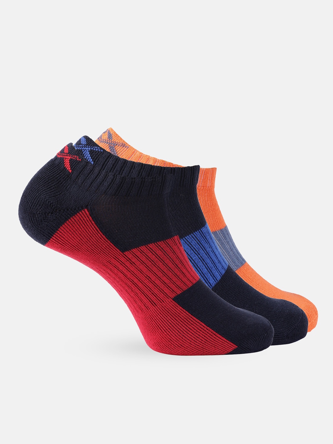

HRX by Hrithik Roshan Men Ankle length Pack of 3 Terry Socks, Blue