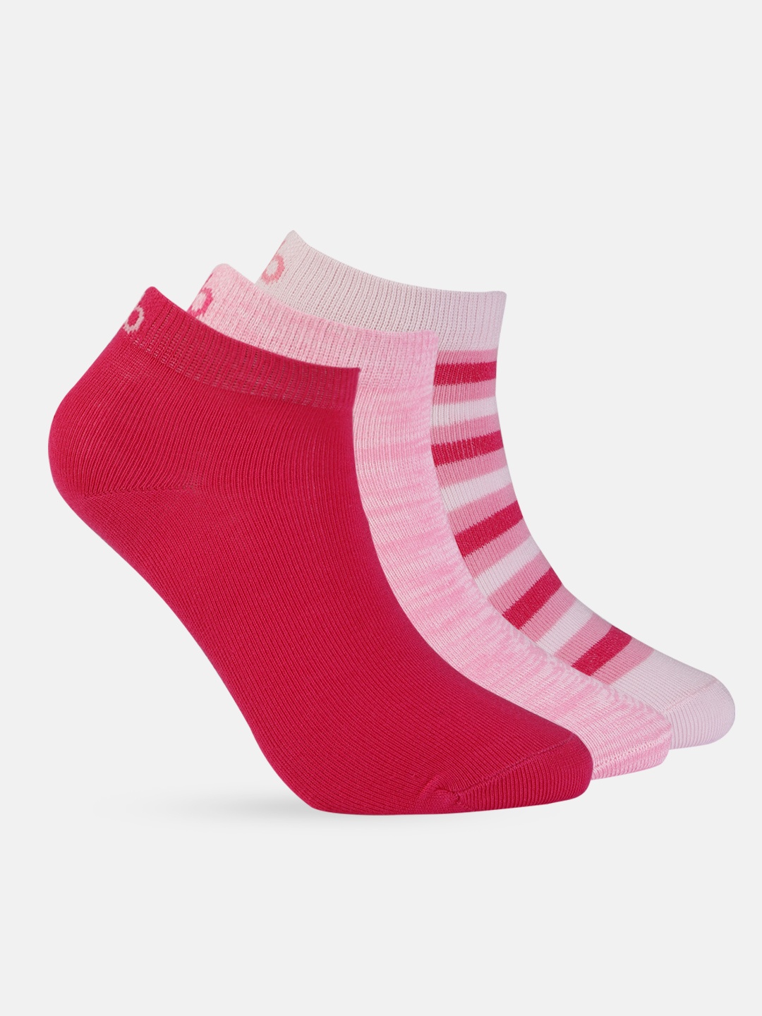 

DressBerry Women Set of 3 Ankle-Length Socks, Pink