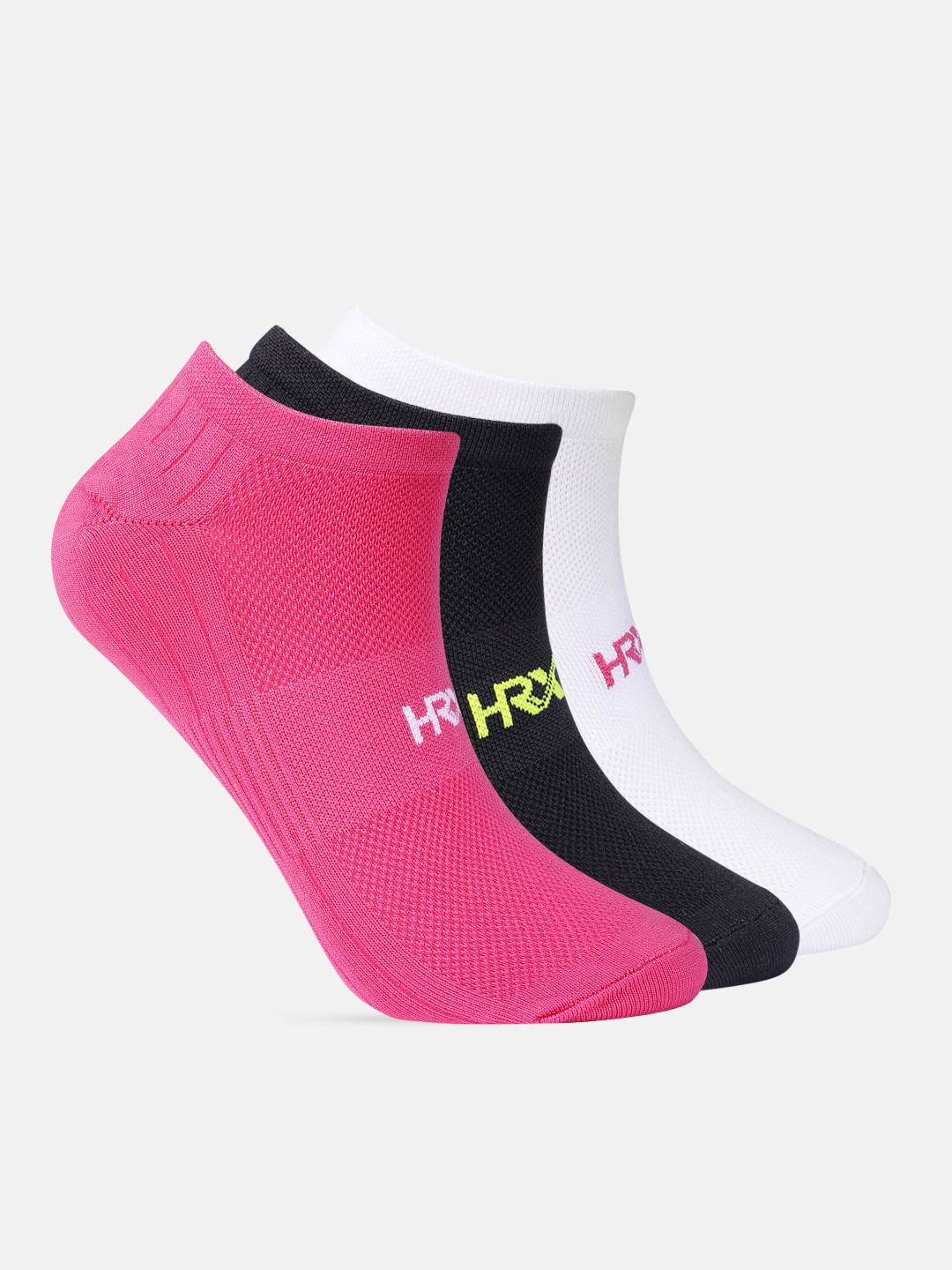 

HRX by Hrithik Roshan Women Ankle length Pack of 3 Rapid Dry Socks, White