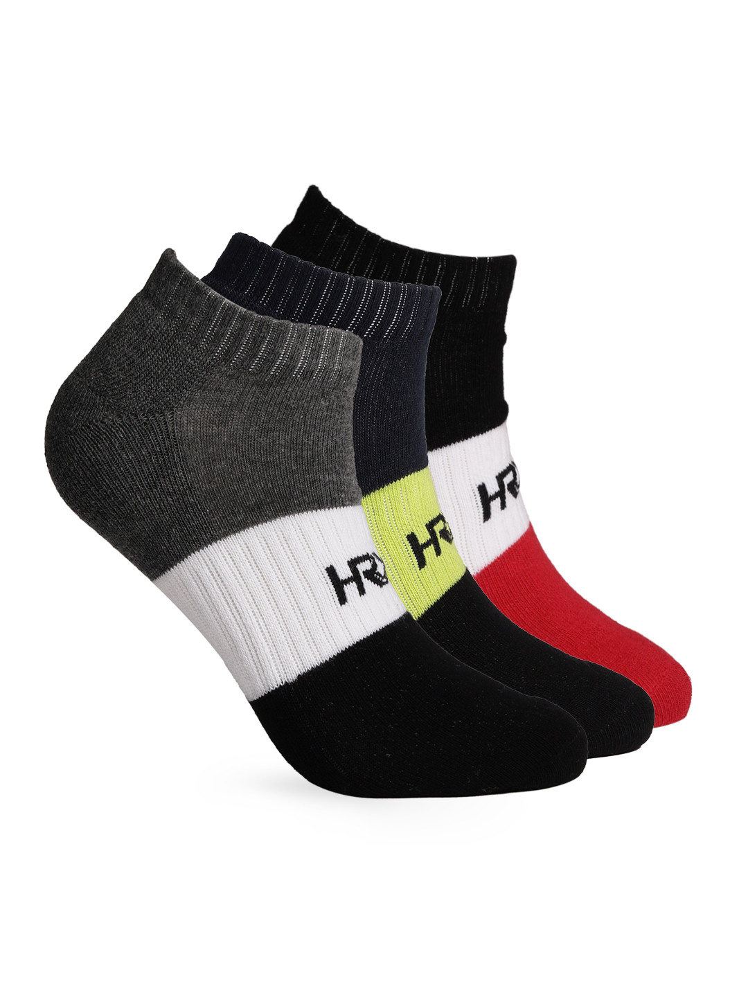 

HRX by Hrithik Roshan Men Set of 3 Ankle-Length Socks, Multi
