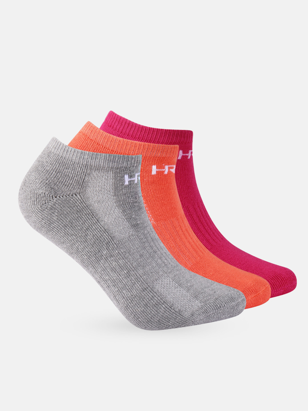 

HRX by Hrithik Roshan Women Ankle length Pack of 3 Terry Socks, Pink