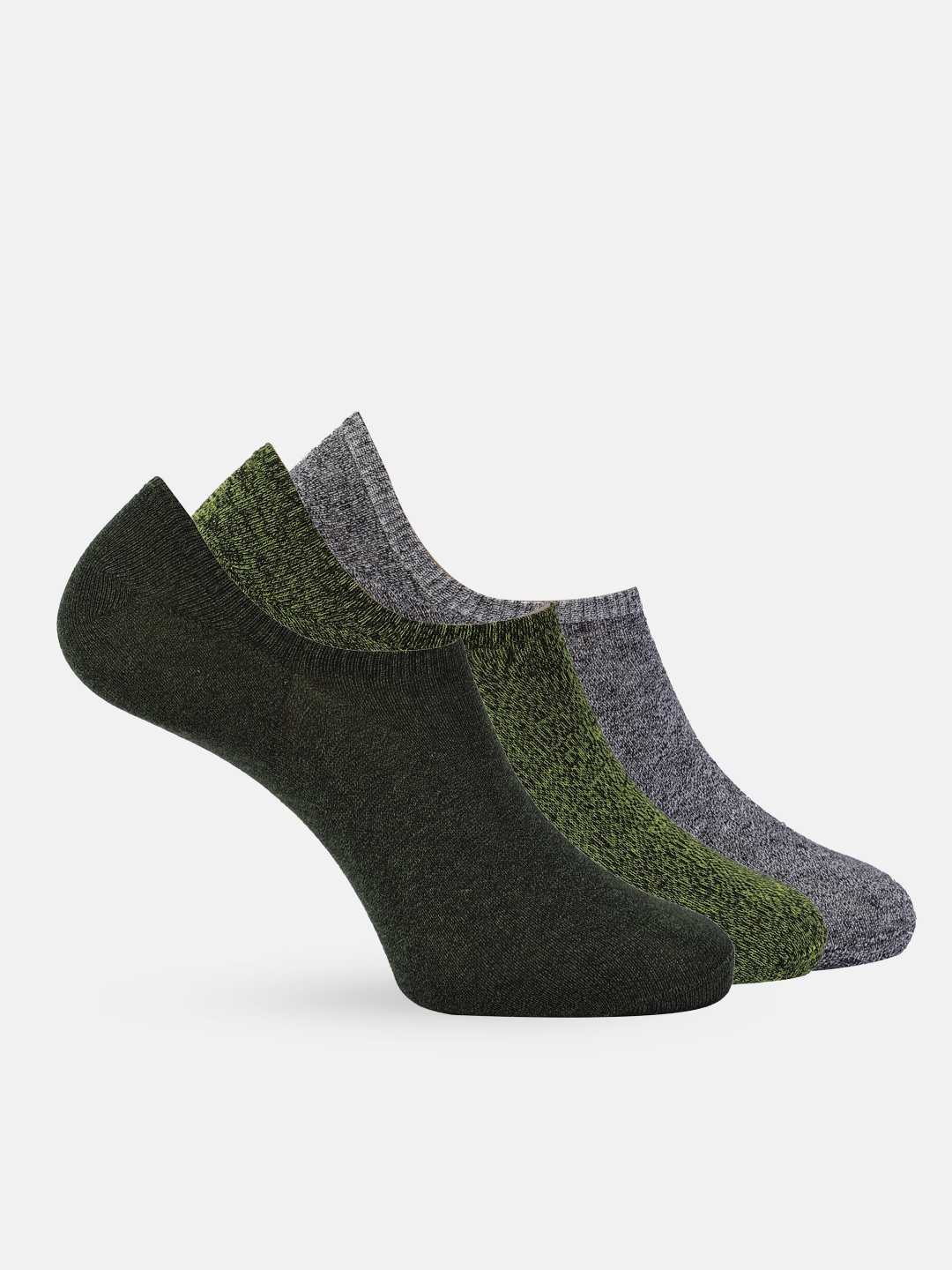 

Mast & Harbour Men Set of 3 Shoe-liners, Green