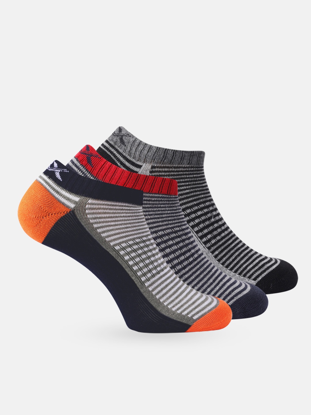 

HRX by Hrithik Roshan Men Ankle length Pack of 3 Terry Socks, Red