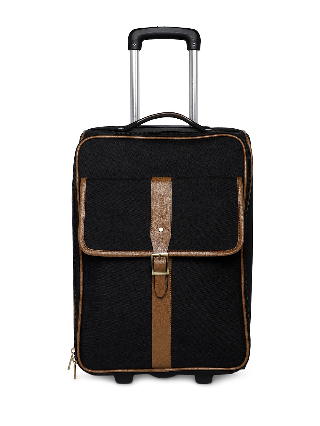 

Bags.R.us Unisex Black & Tan 45L Softsided Laptop Overnighter Trolley Bag