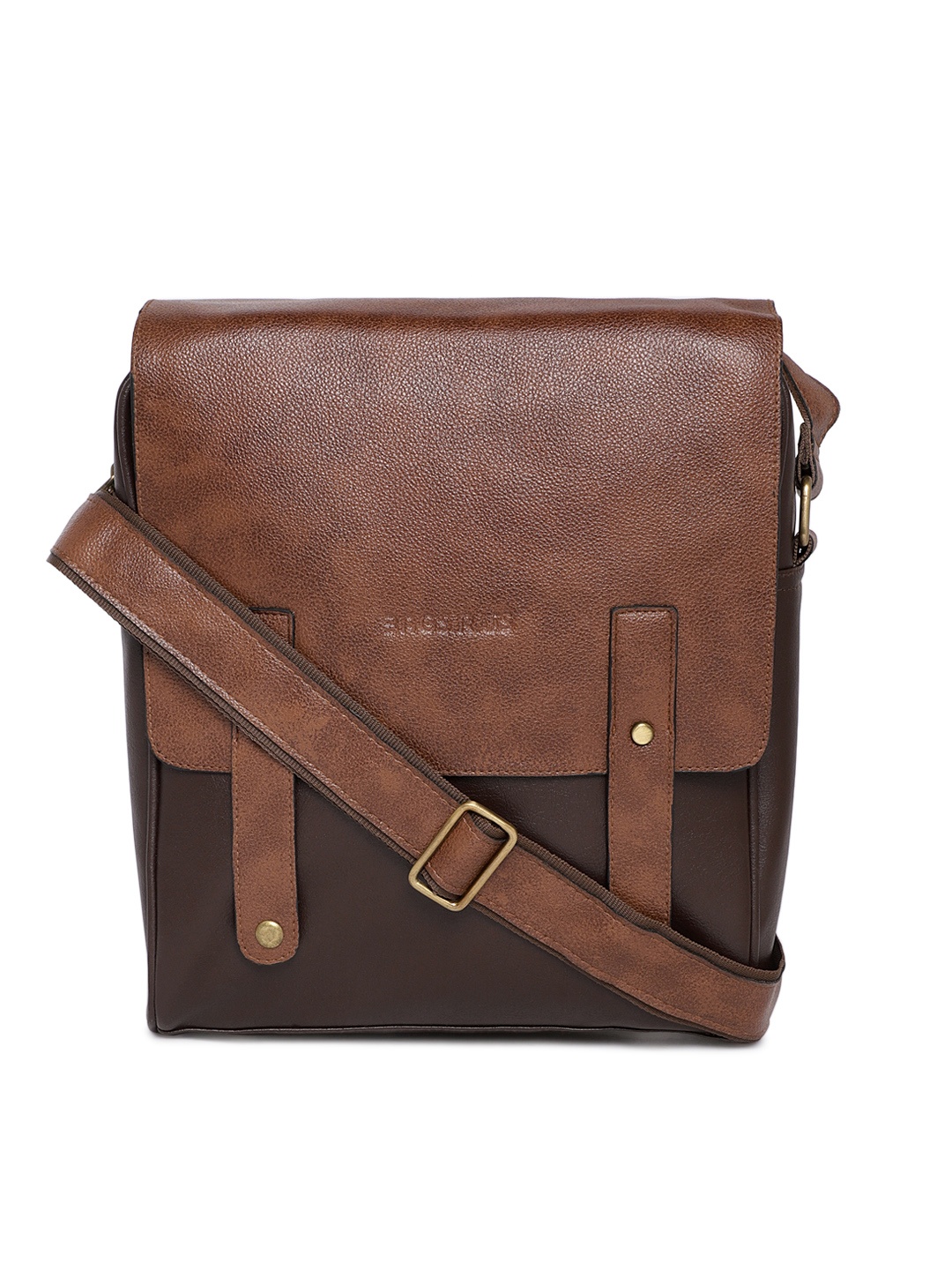 

Bags.R.us Unisex Tan Brown Solid Messenger Bag