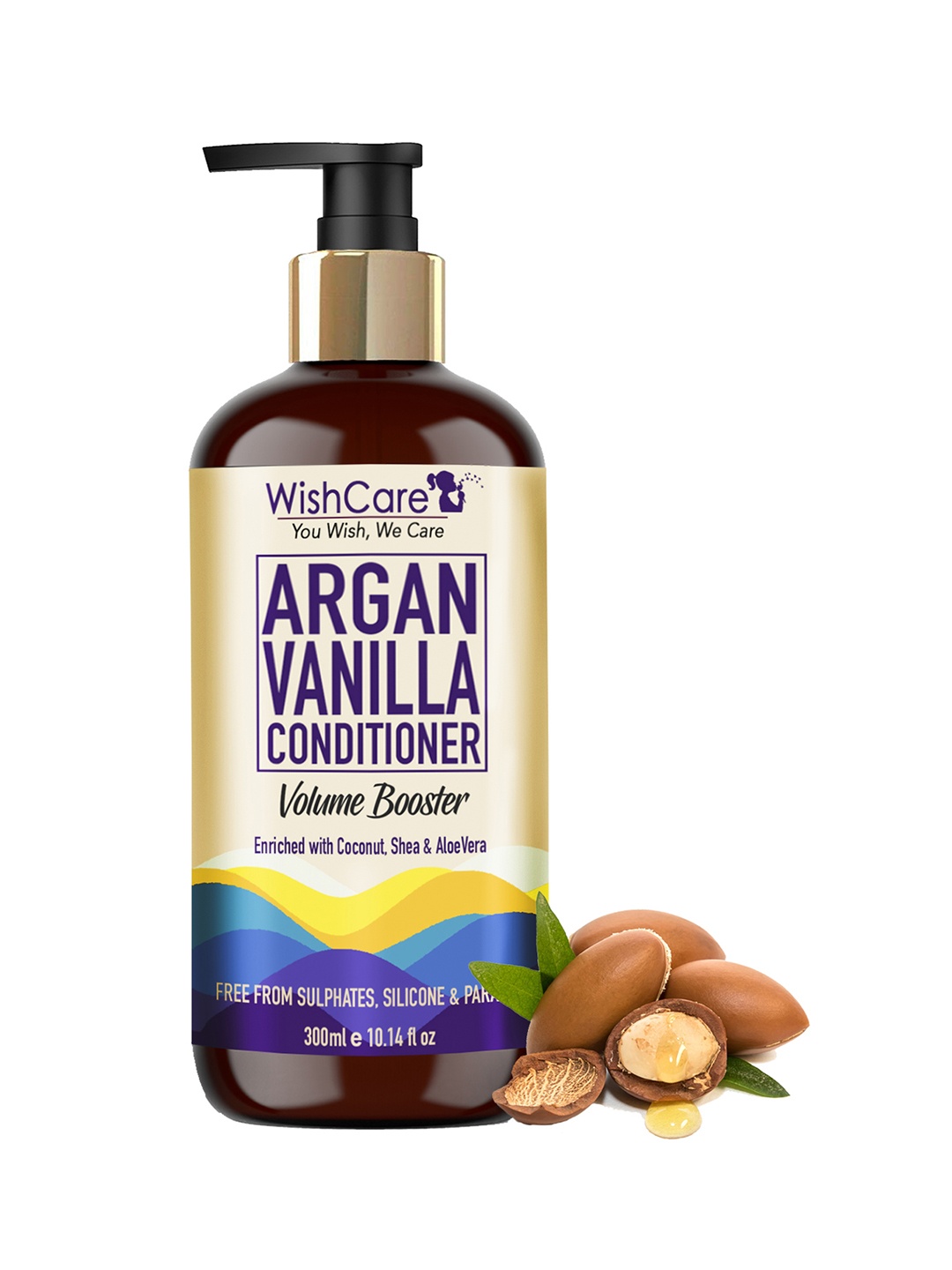 

Wishcare Unisex Argan Vanilla Volume Booster Conditioner 300ml, Brown