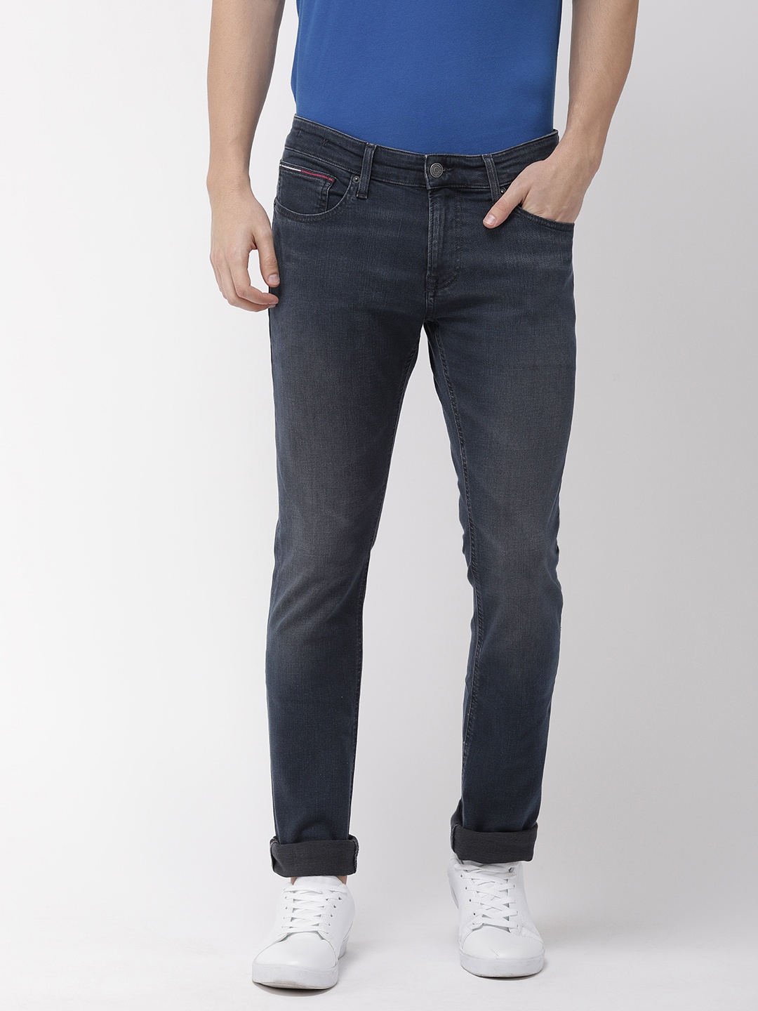 

Tommy Hilfiger Men Blue Scanton Slim Fit Mid-Rise Clean Look Stretchable Jeans