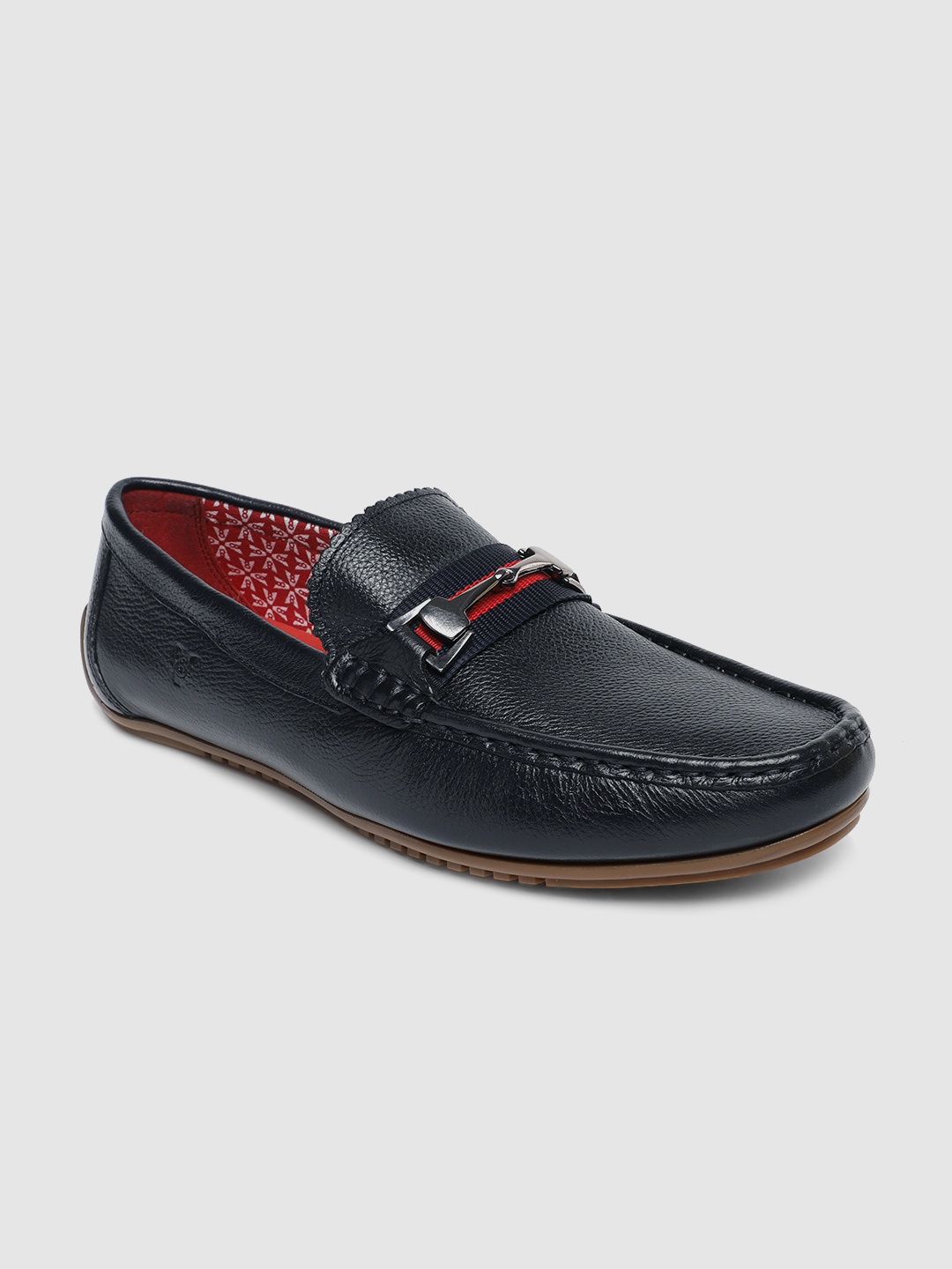 

V8 by Ruosh Men Navy Blue Leather Loafers