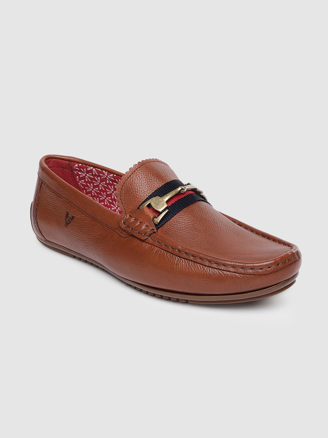 

V8 by Ruosh Men Tan Brown Leather Driving Shoes