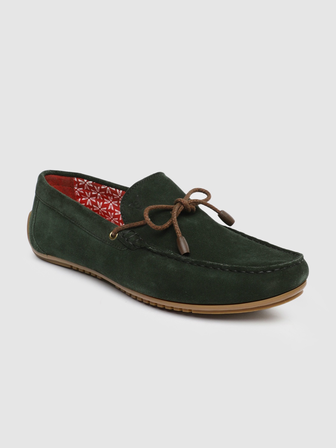 

V8 by Ruosh Men Green Suede Loafers