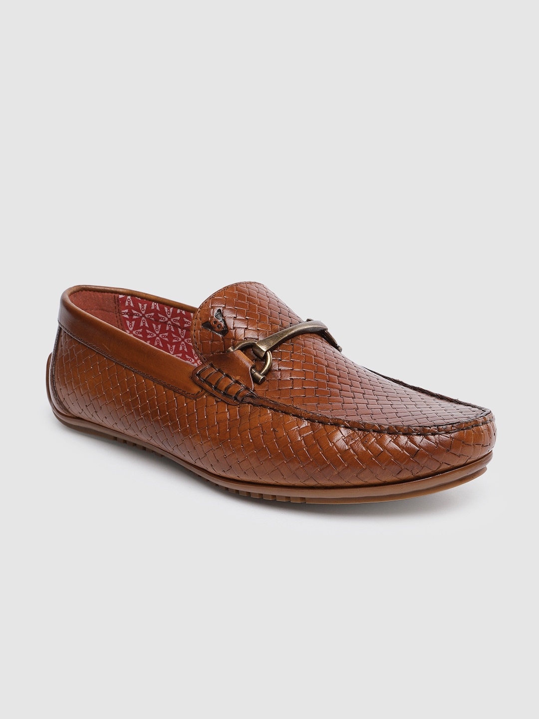 

V8 by Ruosh Men Tan Brown Leather Driving Shoes