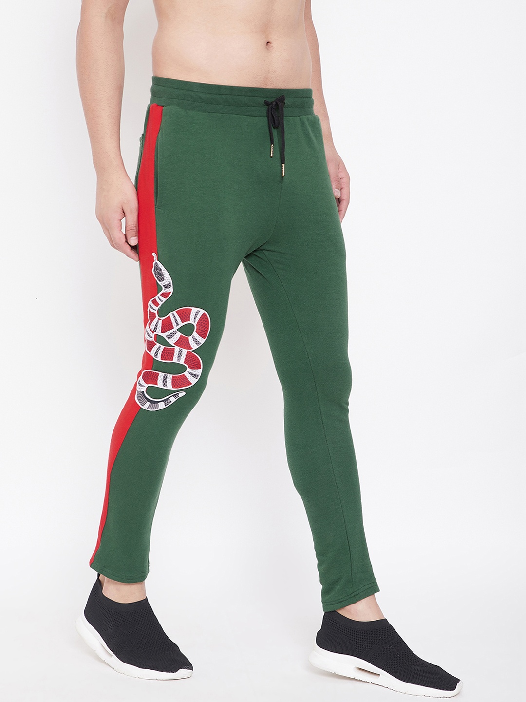 

FUGAZEE Men Green Solid Slim-Fit Track Pant