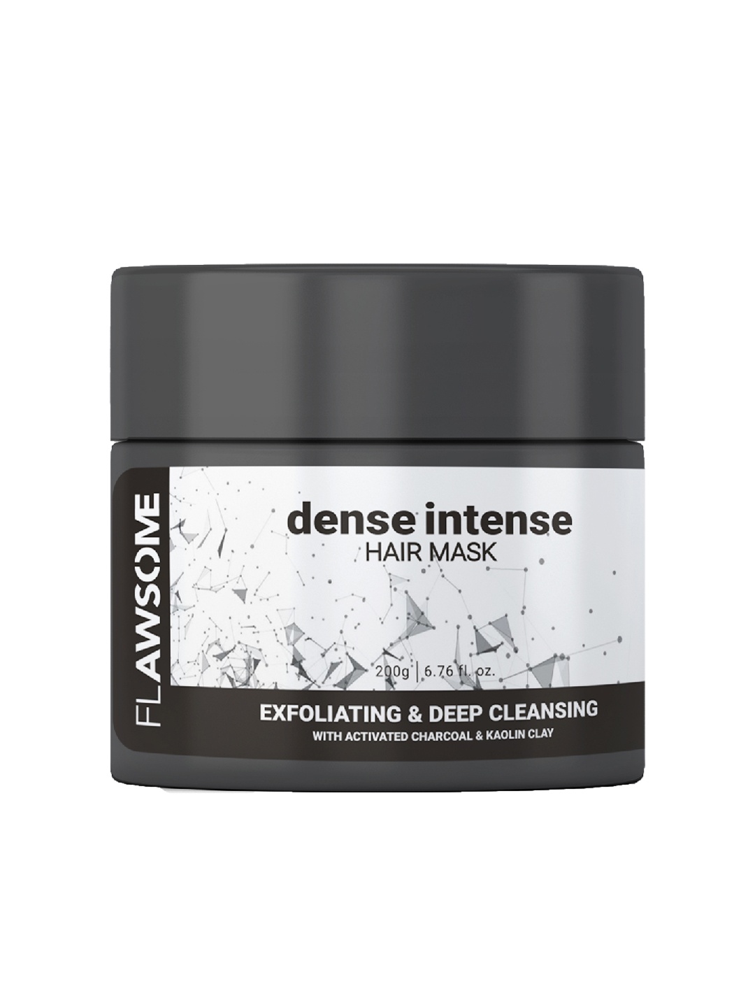 

Flawsome Unisex Dense Intense Exfoliating & Deep Cleansing Scrub & Hair Mask 200 g, Charcoal
