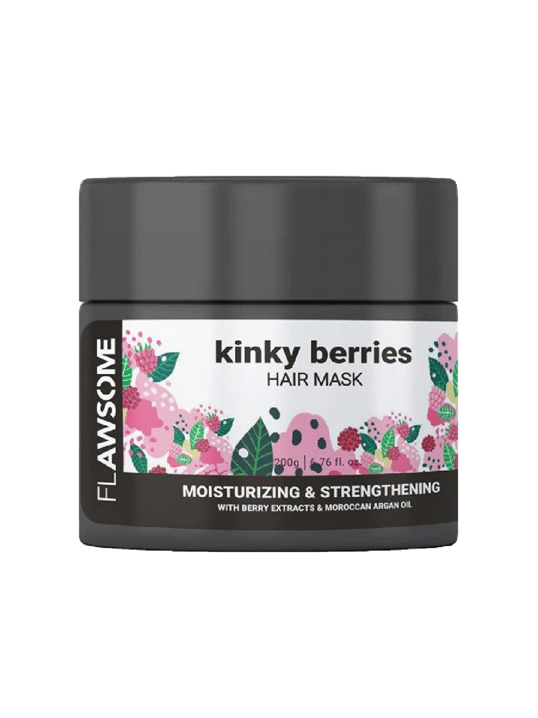 

Flawsome Unisex Kinky Berries Moisturizing & Strengthening Hair Mask 200 g, Pink