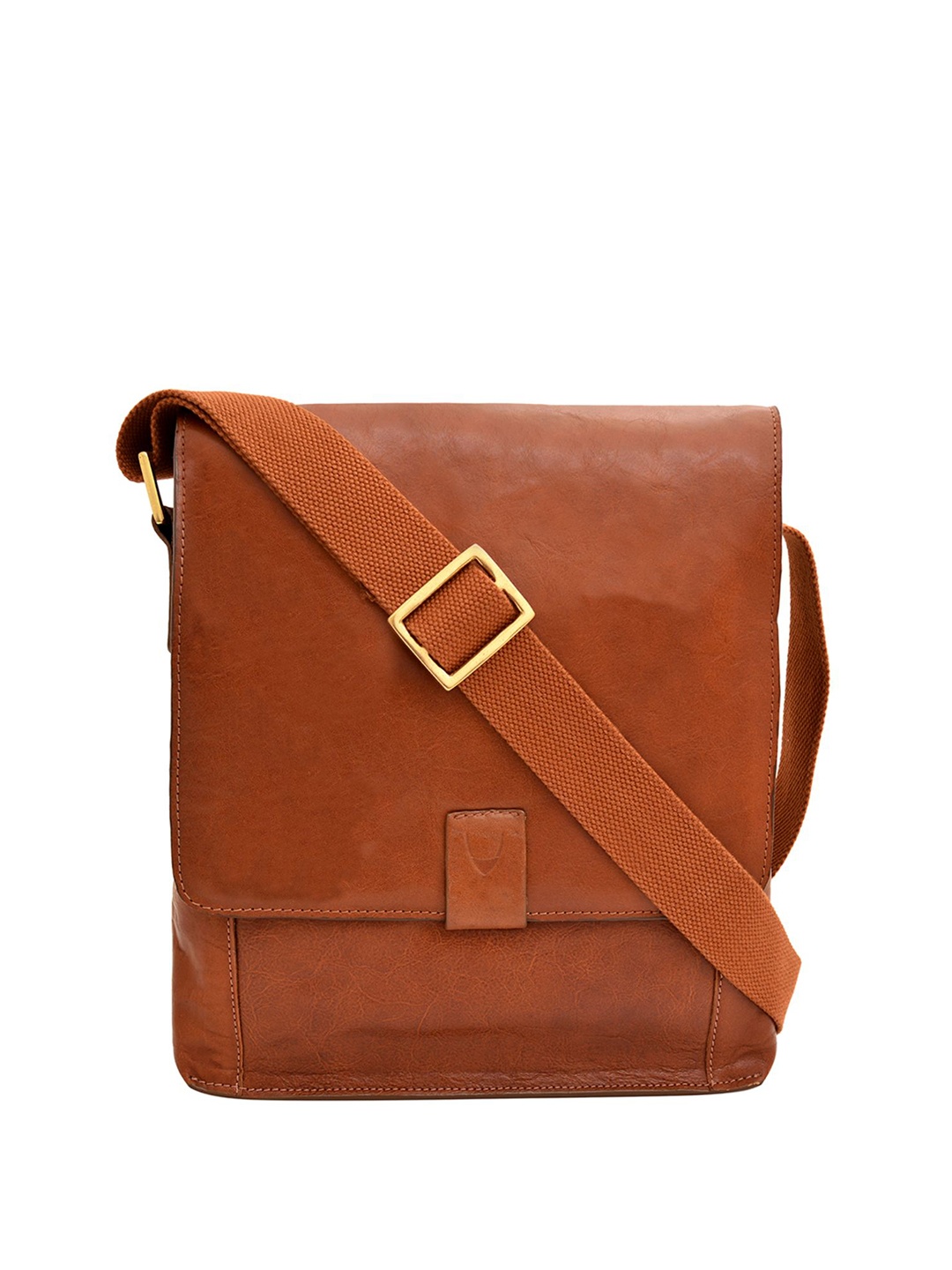 

Hidesign Men Tan Brown Solid Leather Messenger Bag