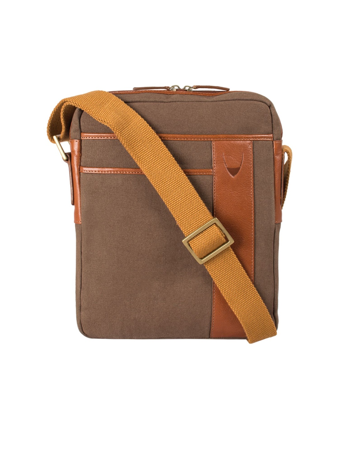 

Hidesign Men Tan Brown Solid Messenger Leather Bag