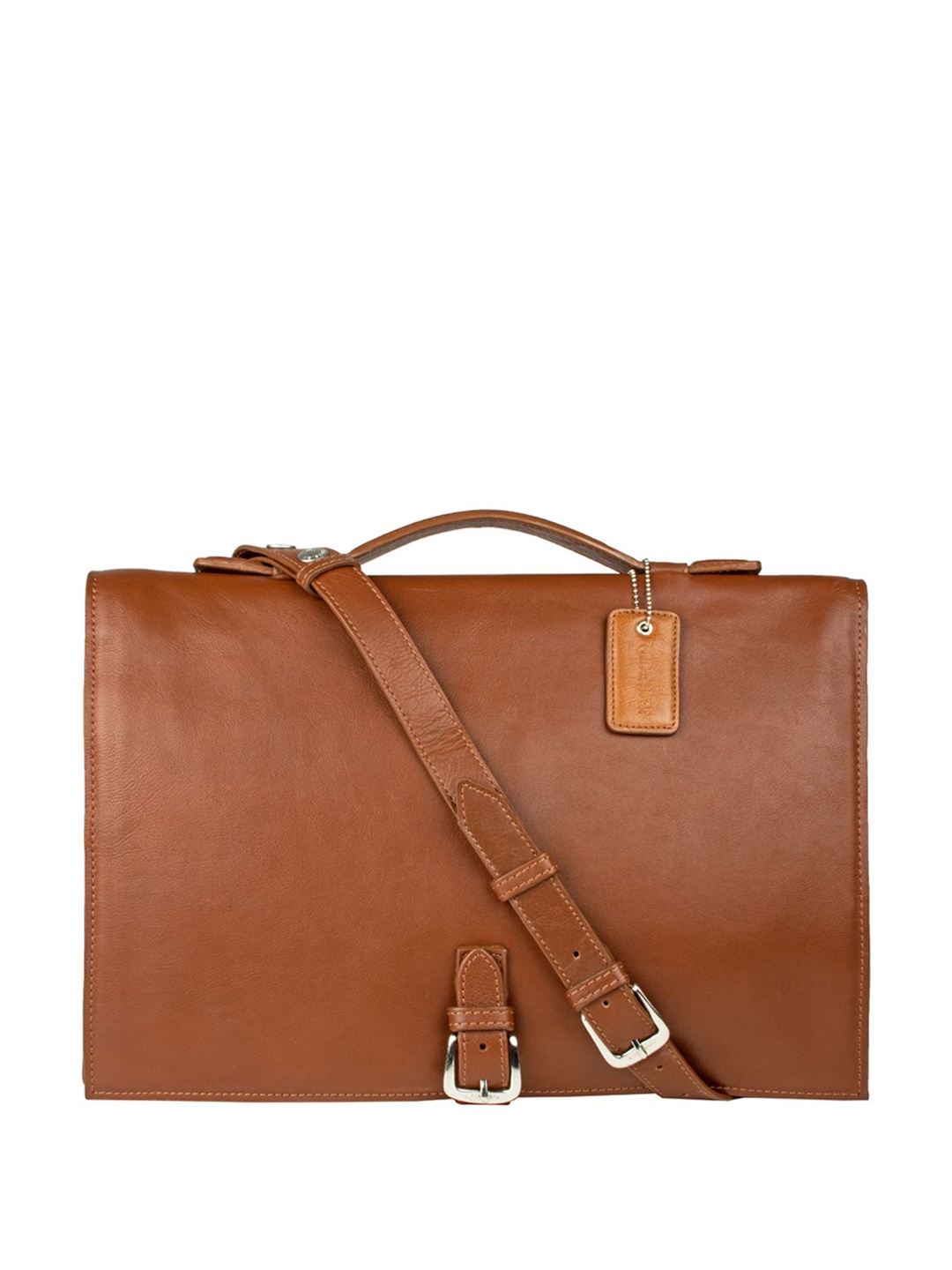 

Hidesign Men Tan Brown Solid Leather Messenger Bag