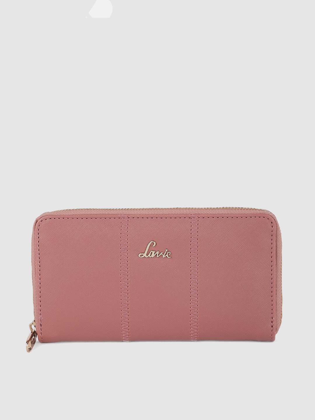 

Lavie Women Pink Solid Zip Around Wallet