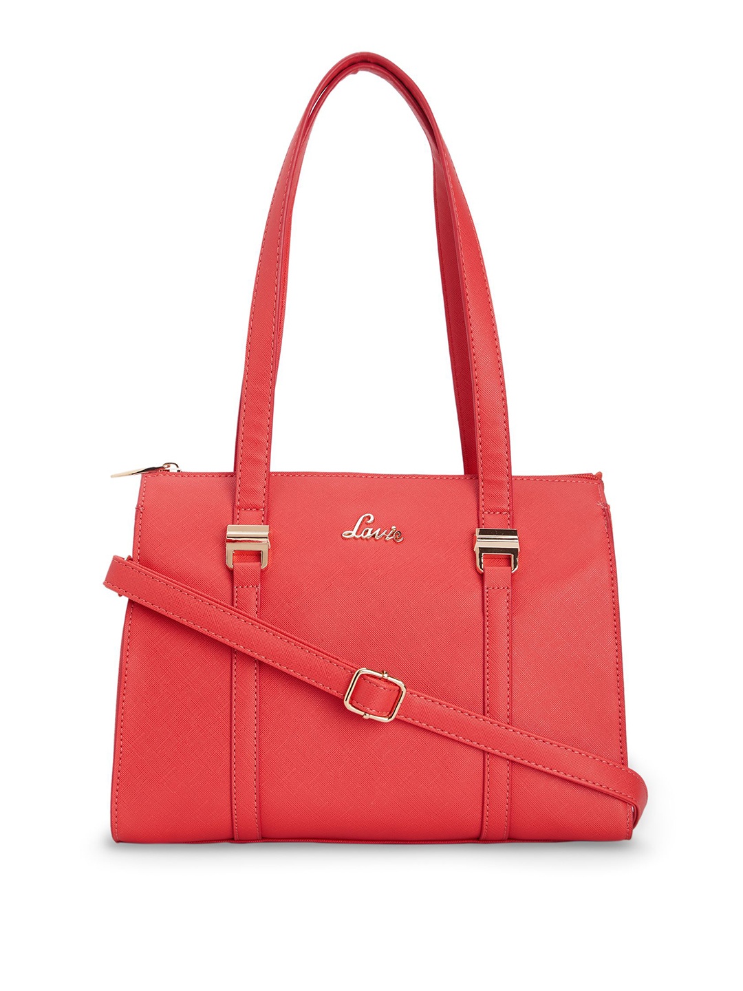 

Lavie Coral Pink Solid Shoulder Bag