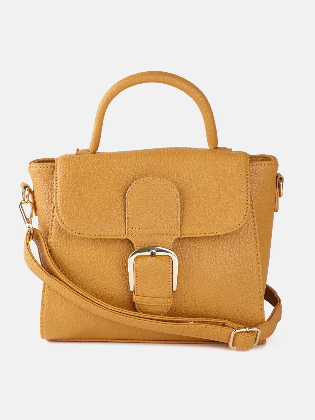 

Lavie Amedeo Women Mustard Yellow Medium Satchel