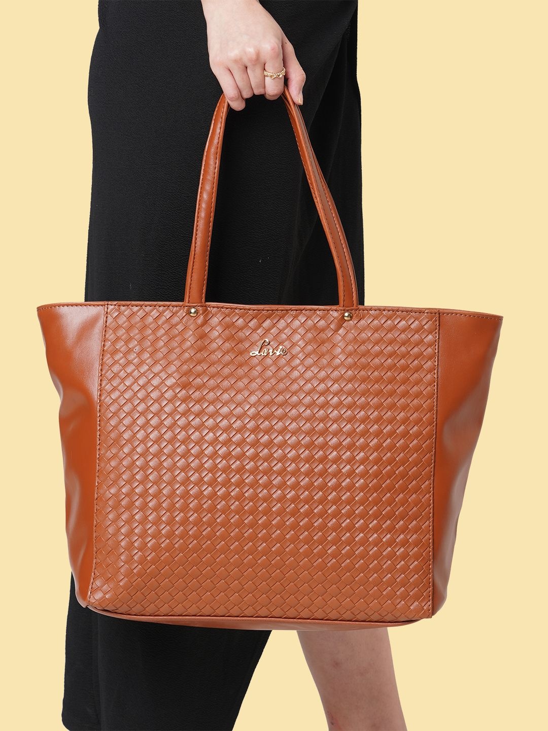 

Lavie Nova Tan Solid Structured Shoulder Bag
