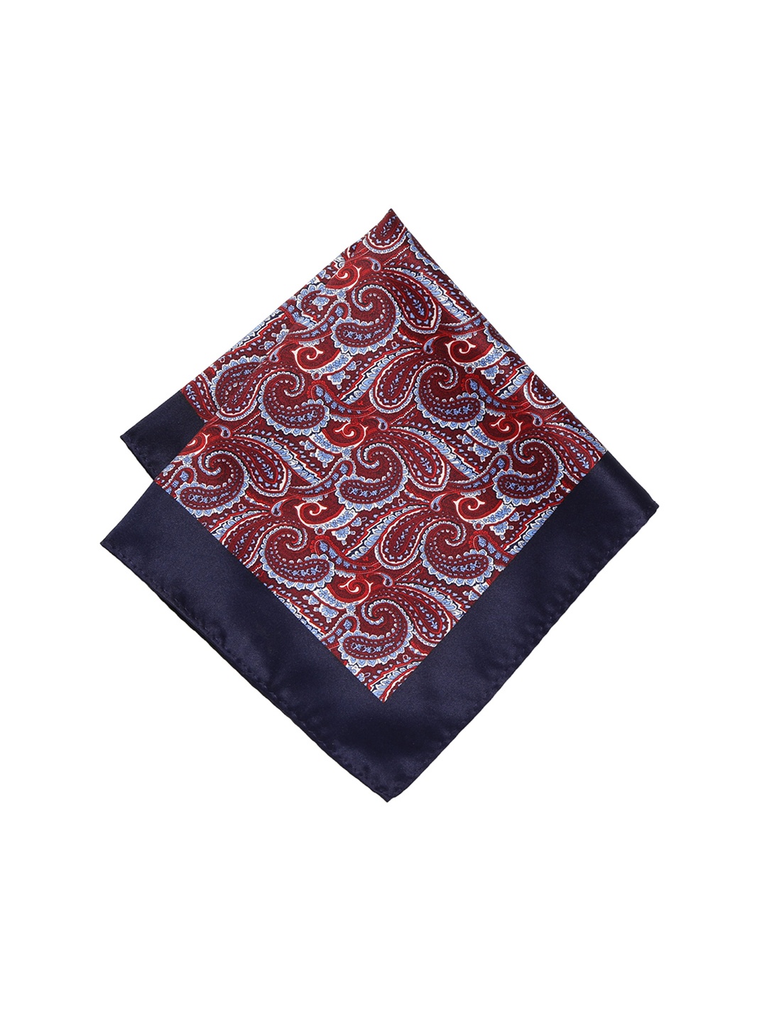 

Peter England Men Maroon & Blue Printed Pocket Square