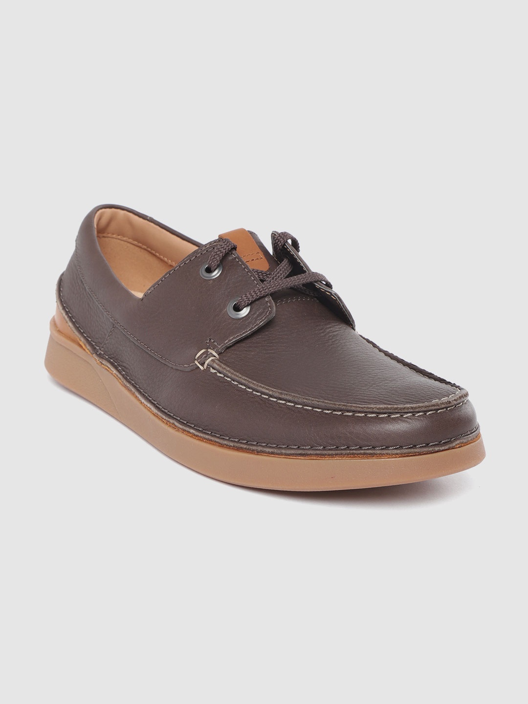 

Clarks Men Coffee Brown Leather Derbys