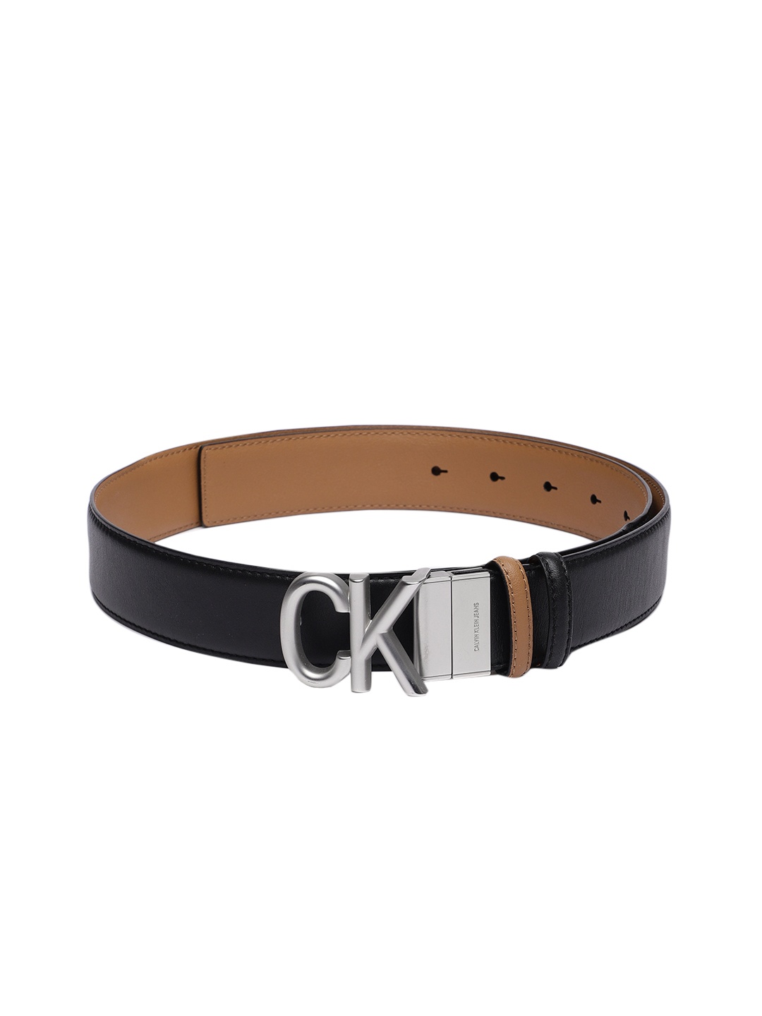 

Calvin Klein Jeans Men Black Solid Reversible Leather Belt