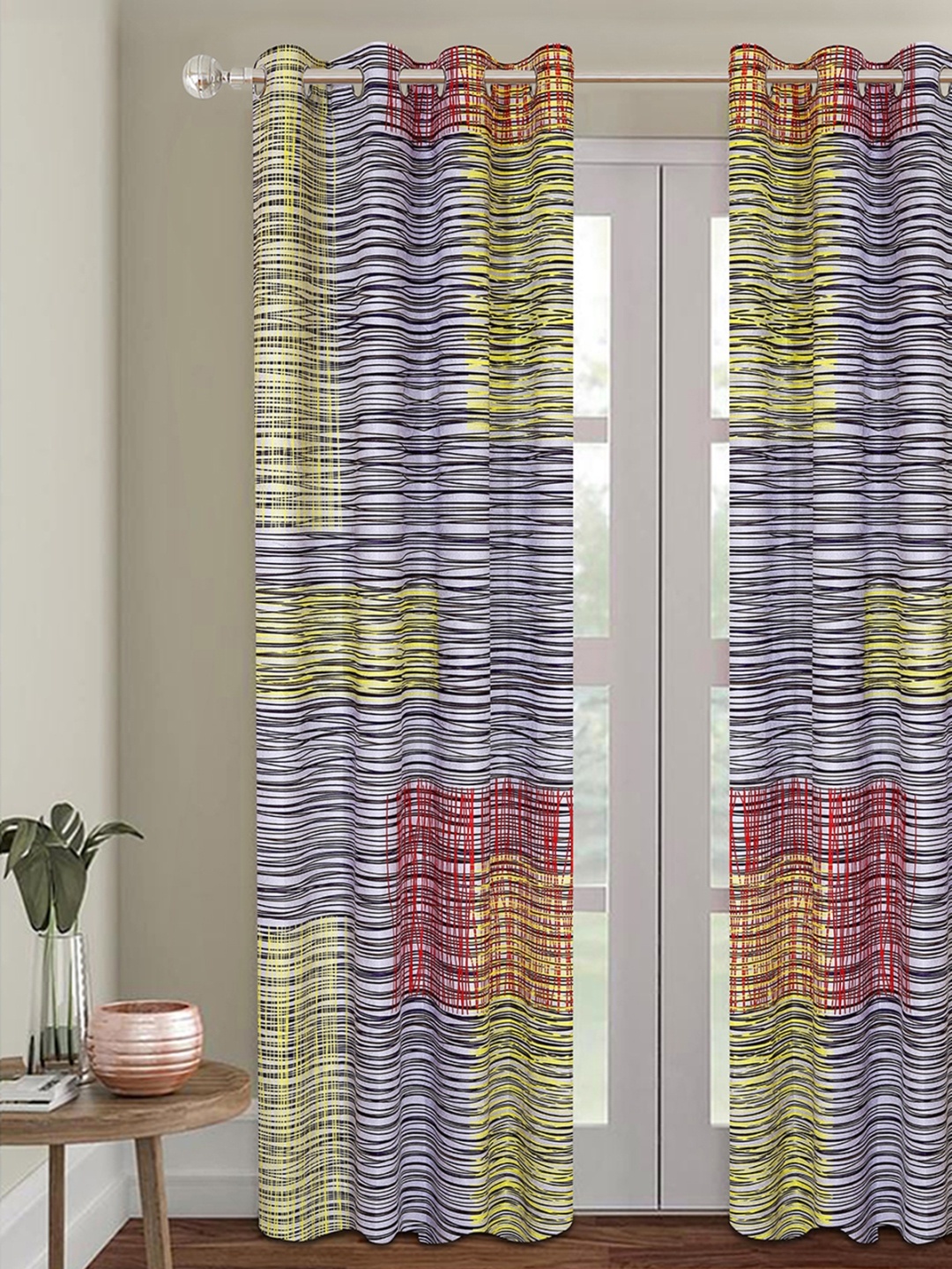 

ROMEE Printed Room Darkening Door Curtain, Multi