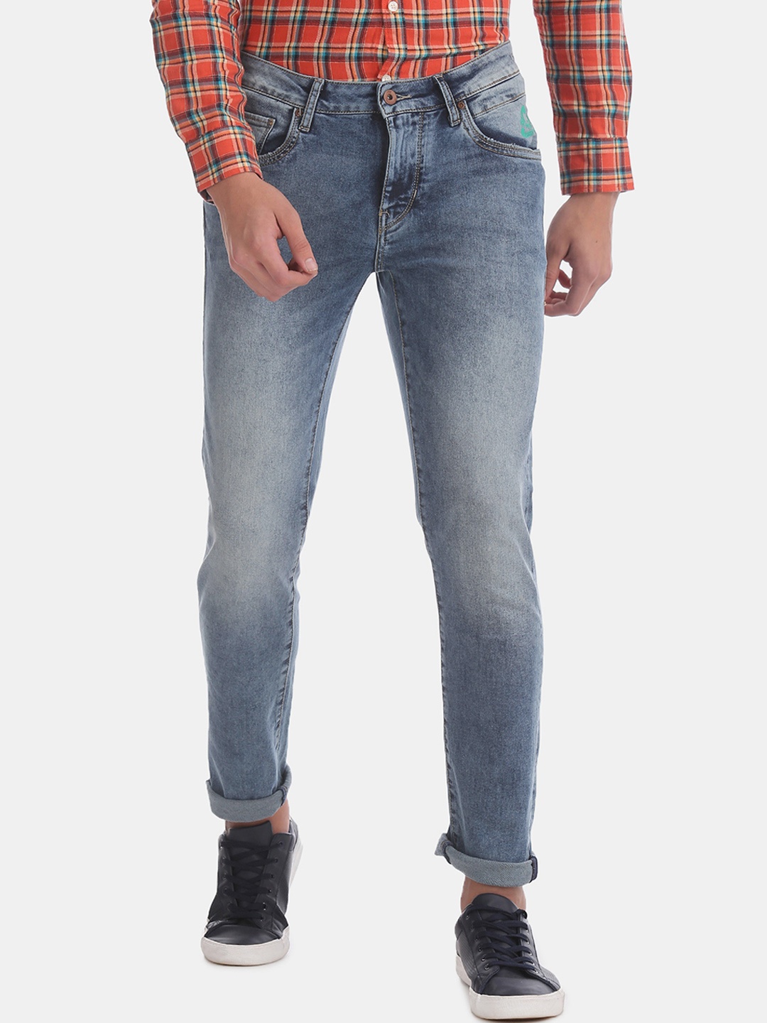 

Flying Machine Men Blue Super Skinny Fit Low-Rise Clean Look Stretchable Jeans