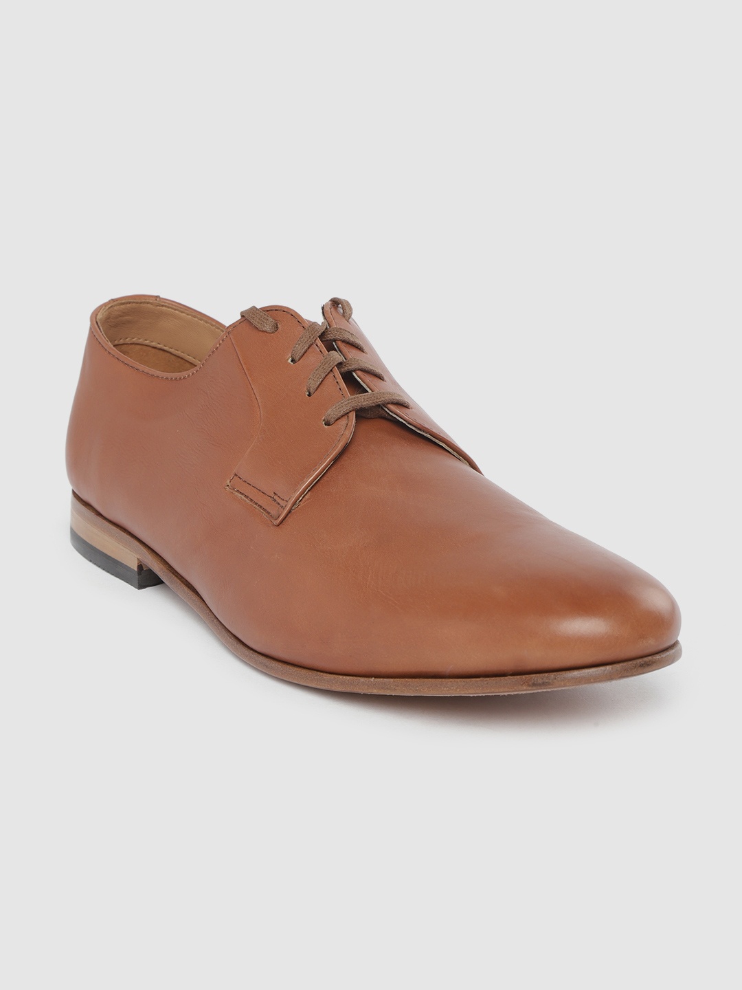 

Clarks Men Tan Brown Solid Leather Formal Derbys