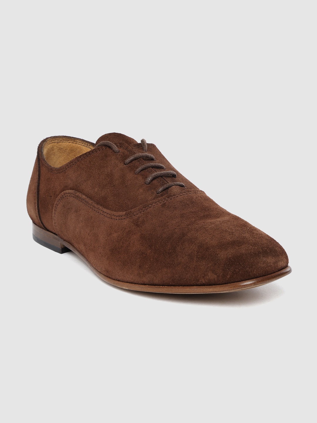 

Clarks Men Coffee Brown Suede Leather Formal Oxfords