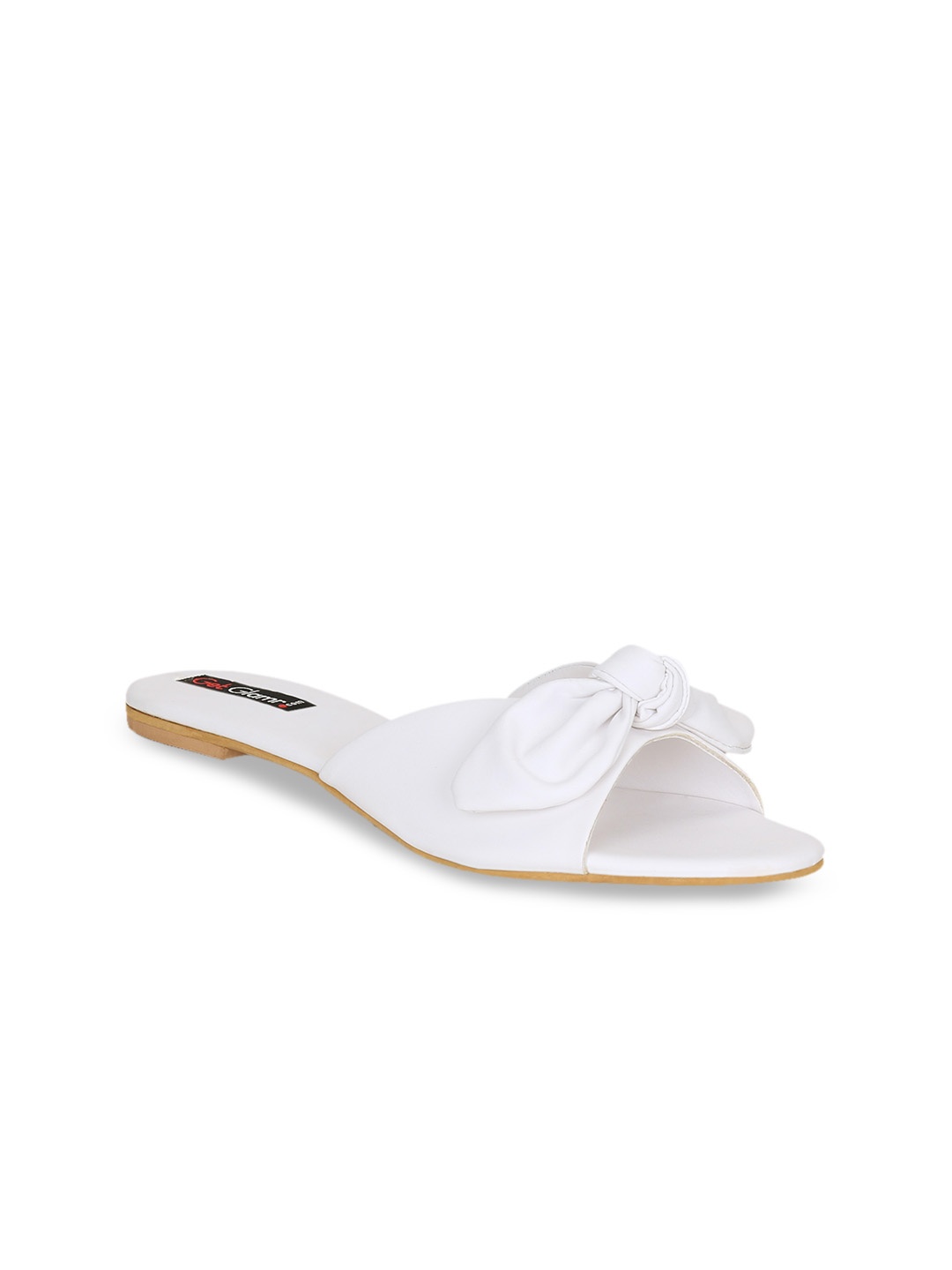 

Get Glamr Women White Solid Open Toe Flats