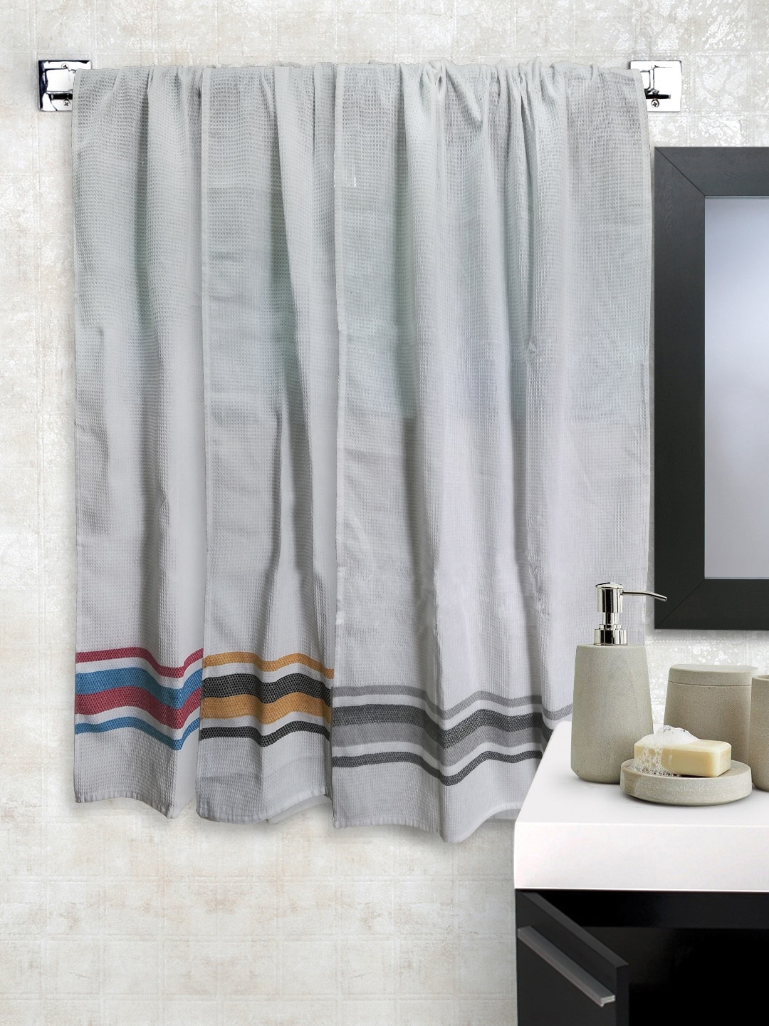

Athom Trendz Set of 3 Grey Solid 210 GSM Pure Cotton Premium Bath Towel