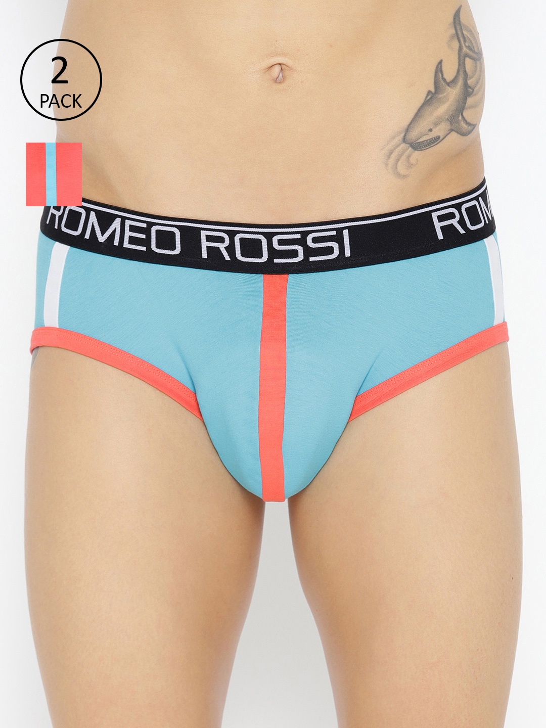 

ROMEO ROSSI Men Pack of 2 Briefs CLBCP-2002, Blue