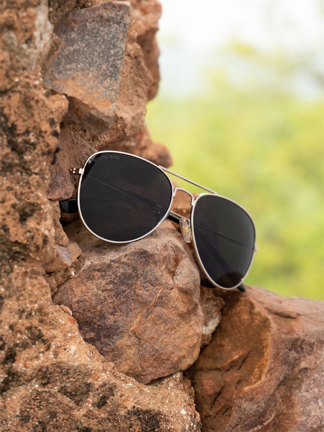 

ROYAL SON Unisex Aviator Sunglasses RS007AV, Black