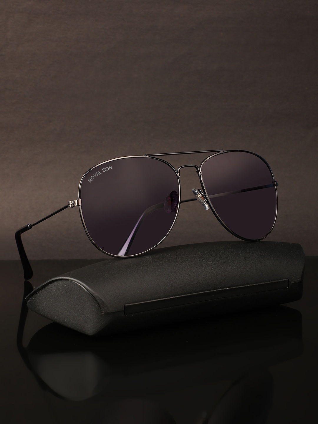 

ROYAL SON Unisex Aviator Sunglasses RS006AV, Black