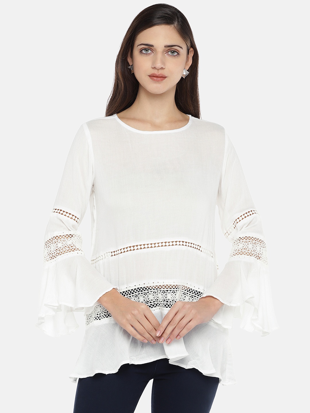 

Globus Women White Solid Top