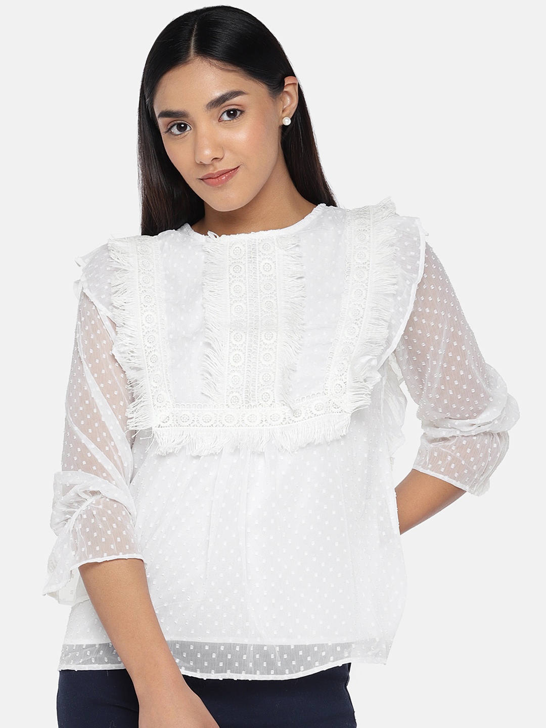 

Globus Women White Solid Top
