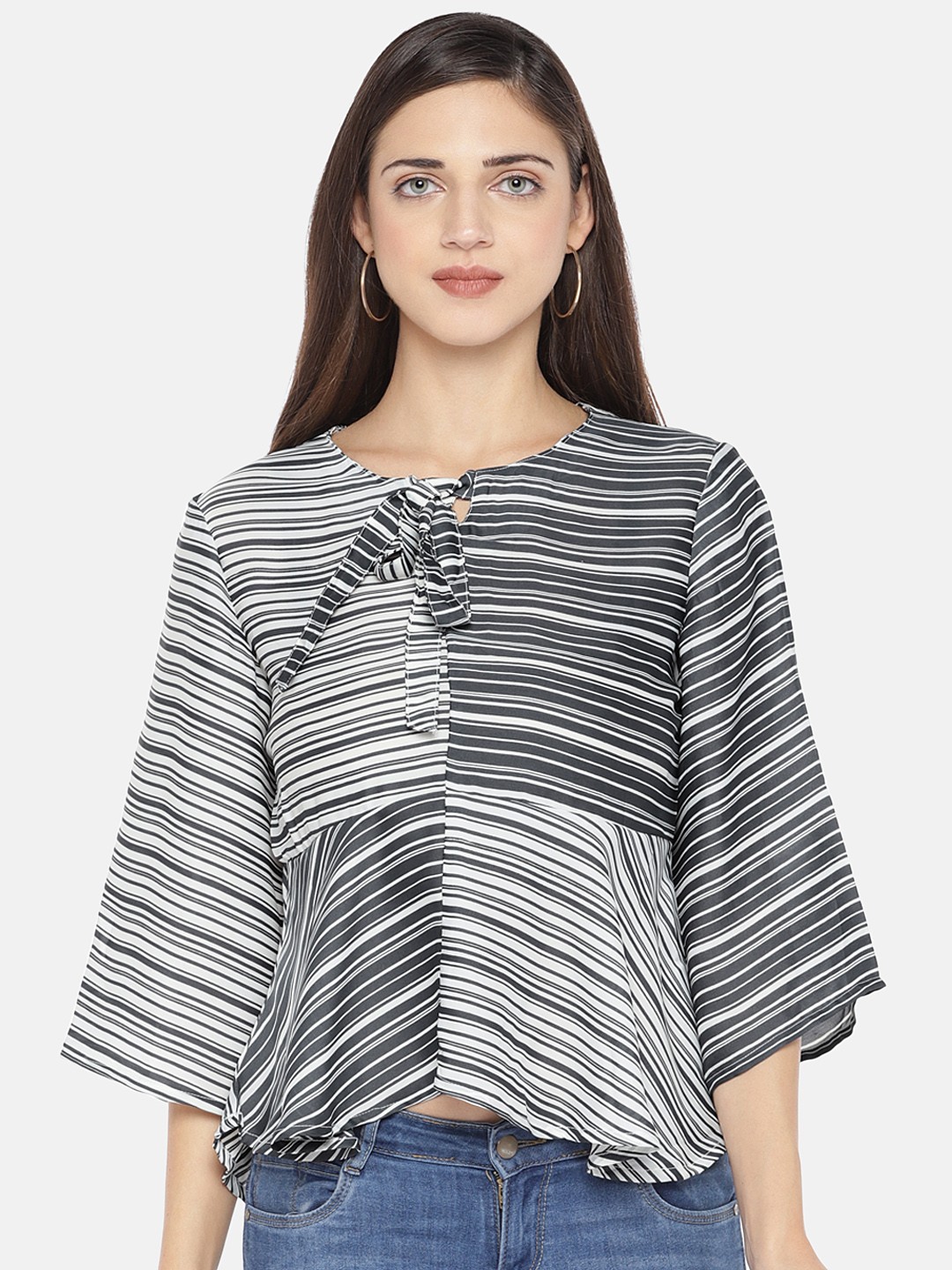 

Globus Women Black Striped Top