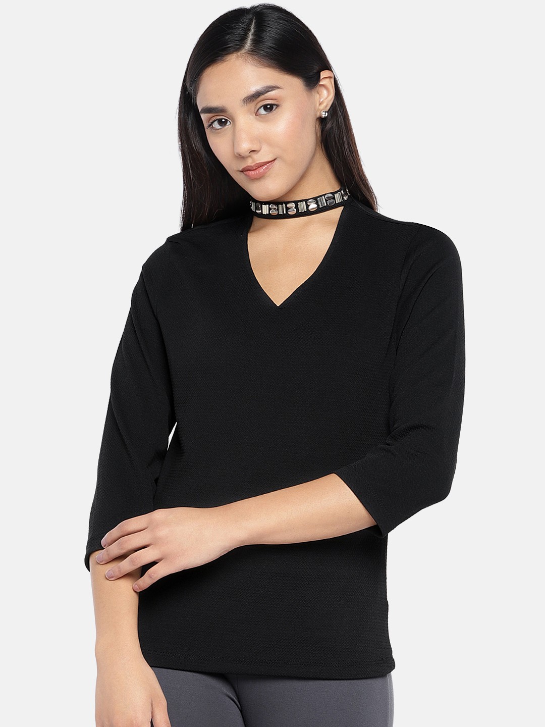 

Globus Women Black Solid Top